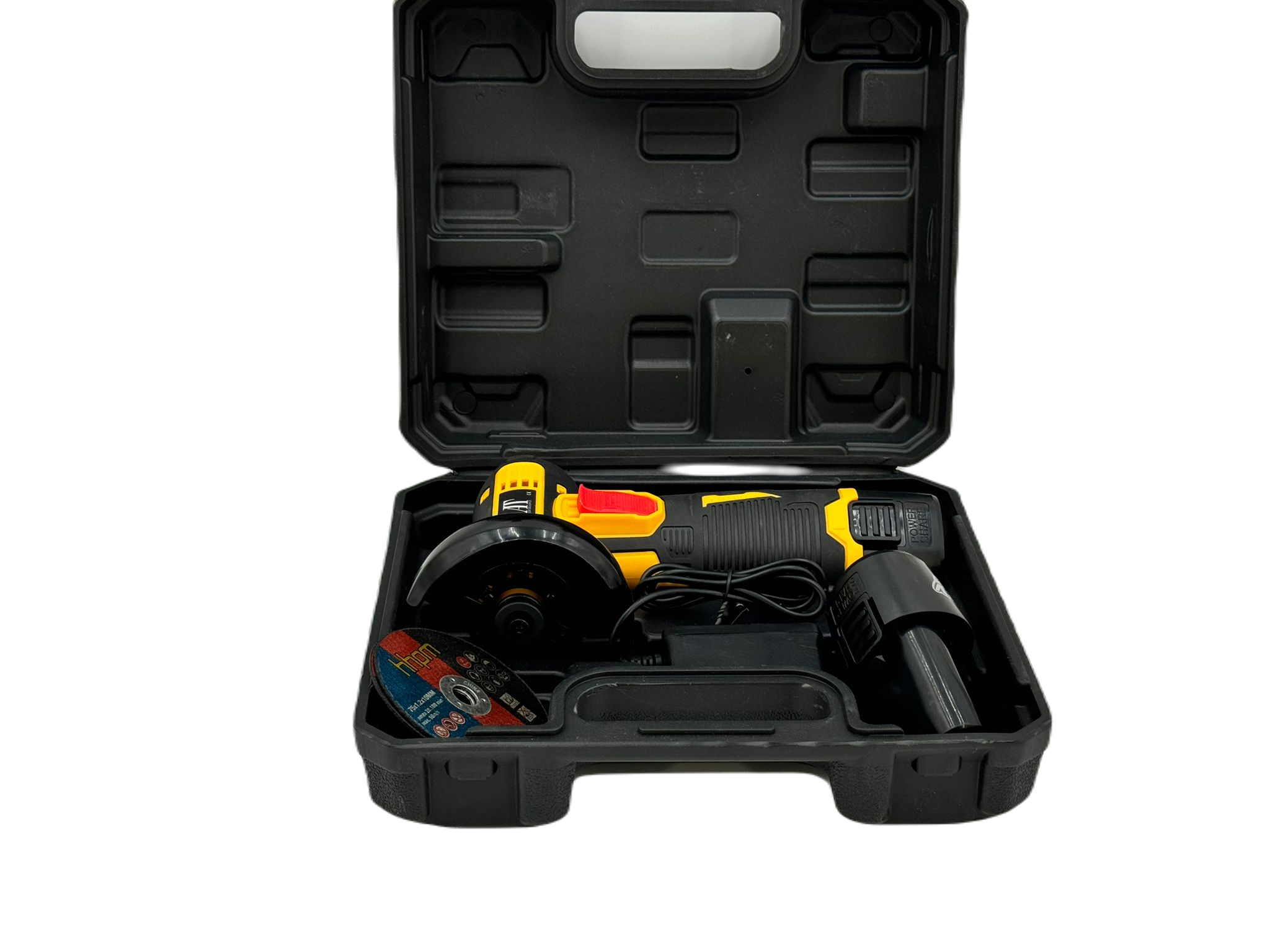 Mini Polizor Flex Unghiular Portabil, AT PERFORMANCE®, 2 acumulatori 12V, 750W, 1500 mAh, 19500 rpm, 6 discuri 76 mm, Autonomie Mare, Portocaliu/Negru.